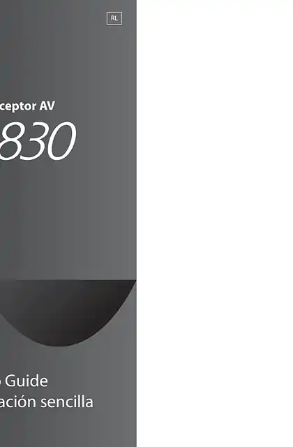yamaha雅马哈RX-A830 Easy Setup Guide